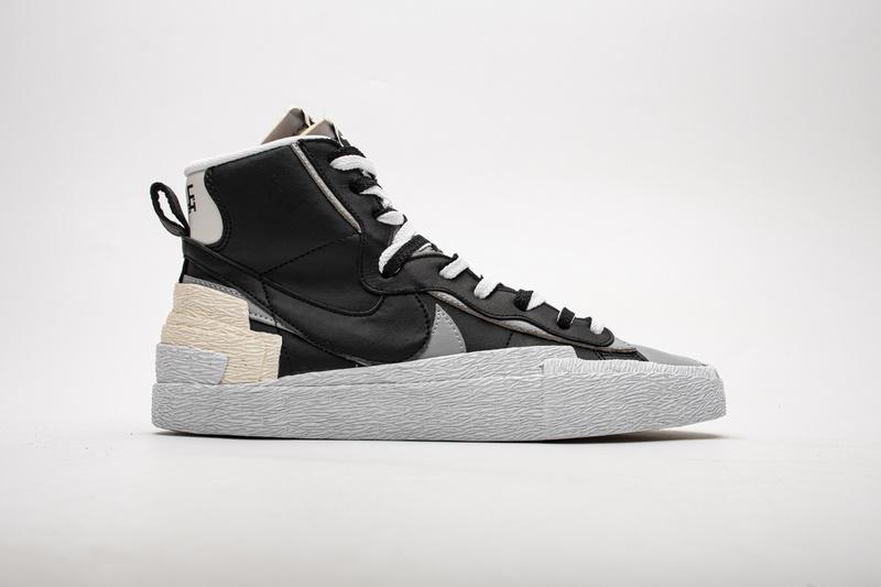 BV0072-002 Sacai x Nike Blazer Mid Black Grey - Image 4