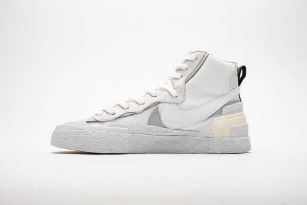 BV0072-100 Sacai x Nike Blazer Mid White Grey - Image 6