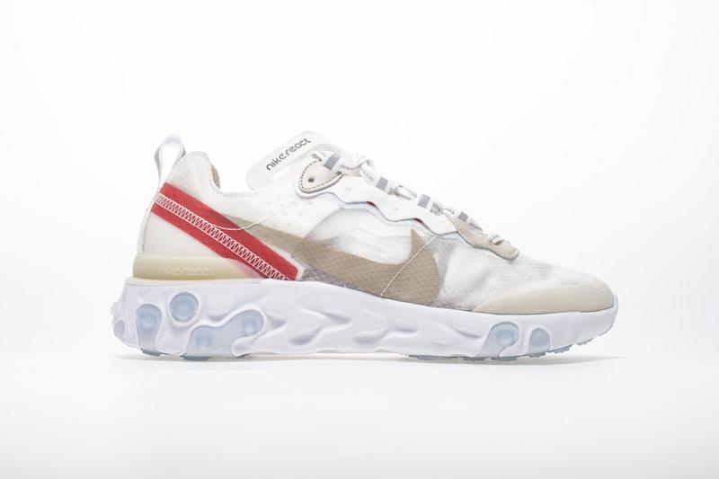 Nike React Element 87 “White Red” AQ1090-100 - Image 7