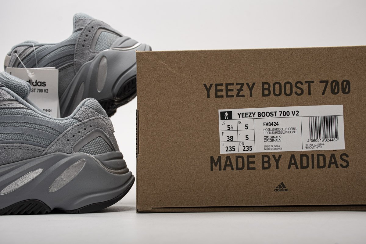 FV8424 adidas Yeezy Boost 700 V2 “Hospital Blue”Real Boost - Image 8