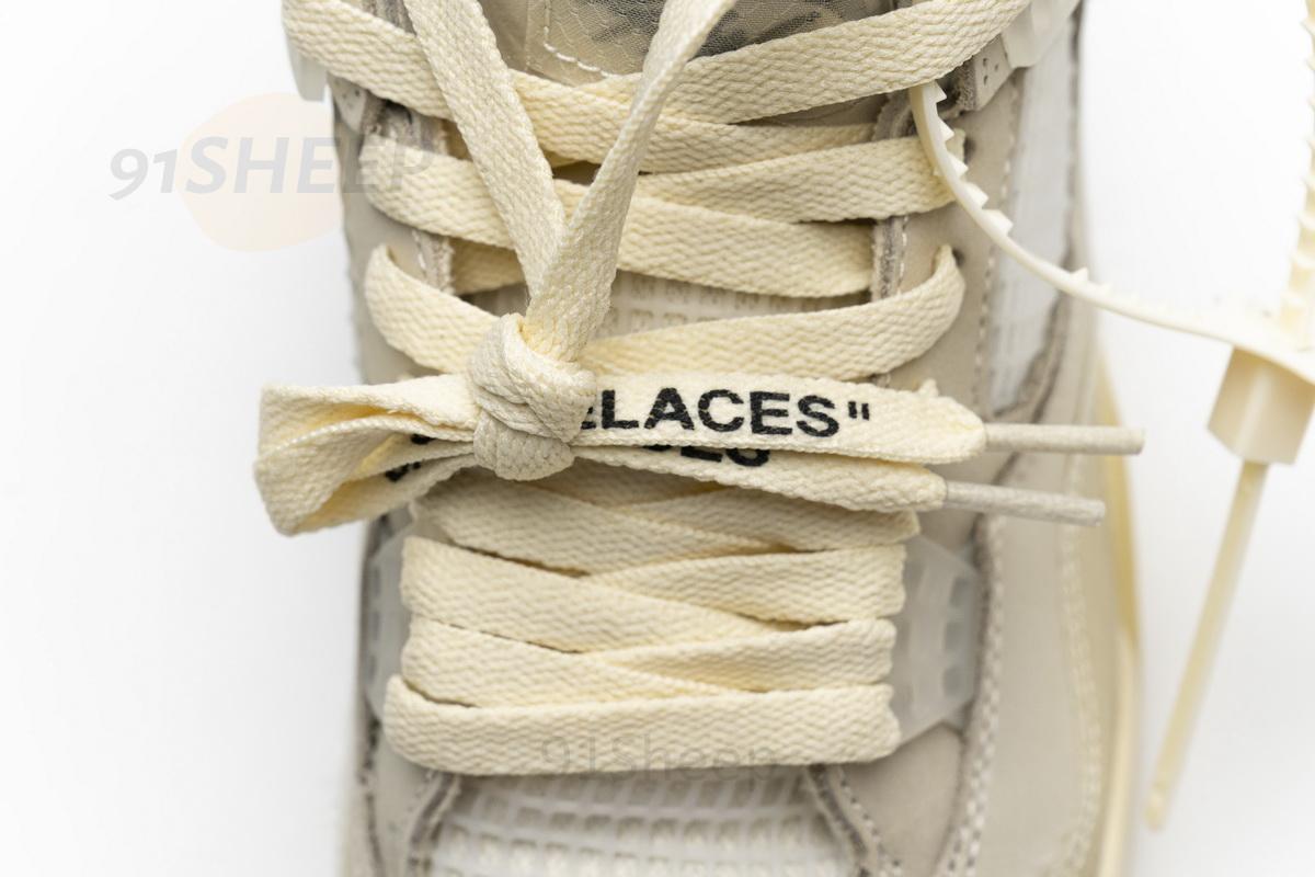 CV9388-100 OFF White x Air Jordan 4 Sail - Image 8