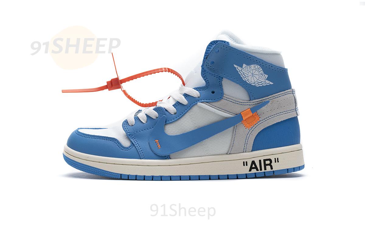 Jordan 1 Retro High Off-White University Blue Update Lace