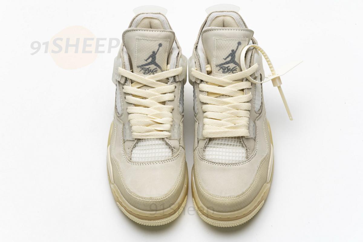 CV9388-100 OFF White x Air Jordan 4 Sail - Image 4