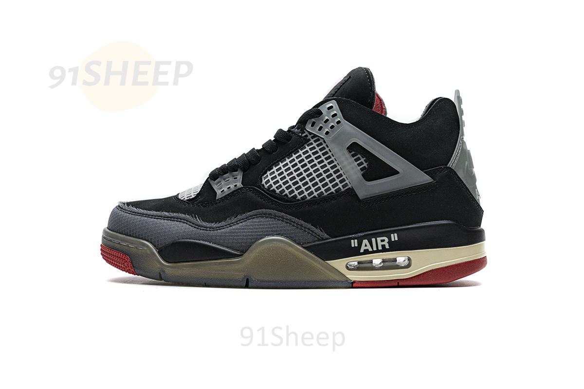 OFF WHITE X AIR JORDAN 4 BRED